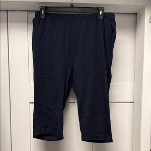 Lands' End Dark Blue Stretch Capri Length Pants
